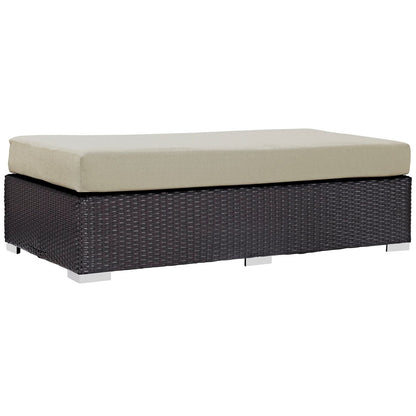Convene Nine PCS Outdoor Patio Sofa Set, Beige, Rattan 10393