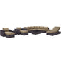Convene Twelve PCS Outdoor Patio Sectional Set, Brown, Rattan 10422