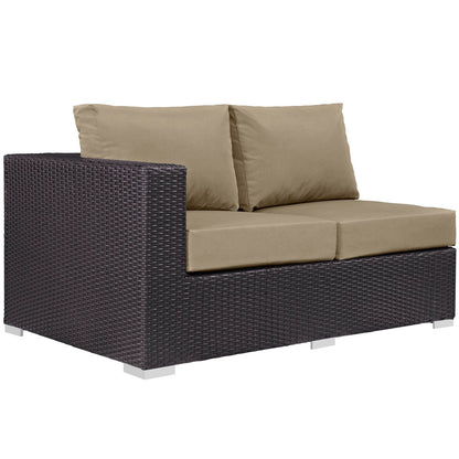 Convene Twelve PCS Outdoor Patio Sectional Set, Brown, Rattan 10422