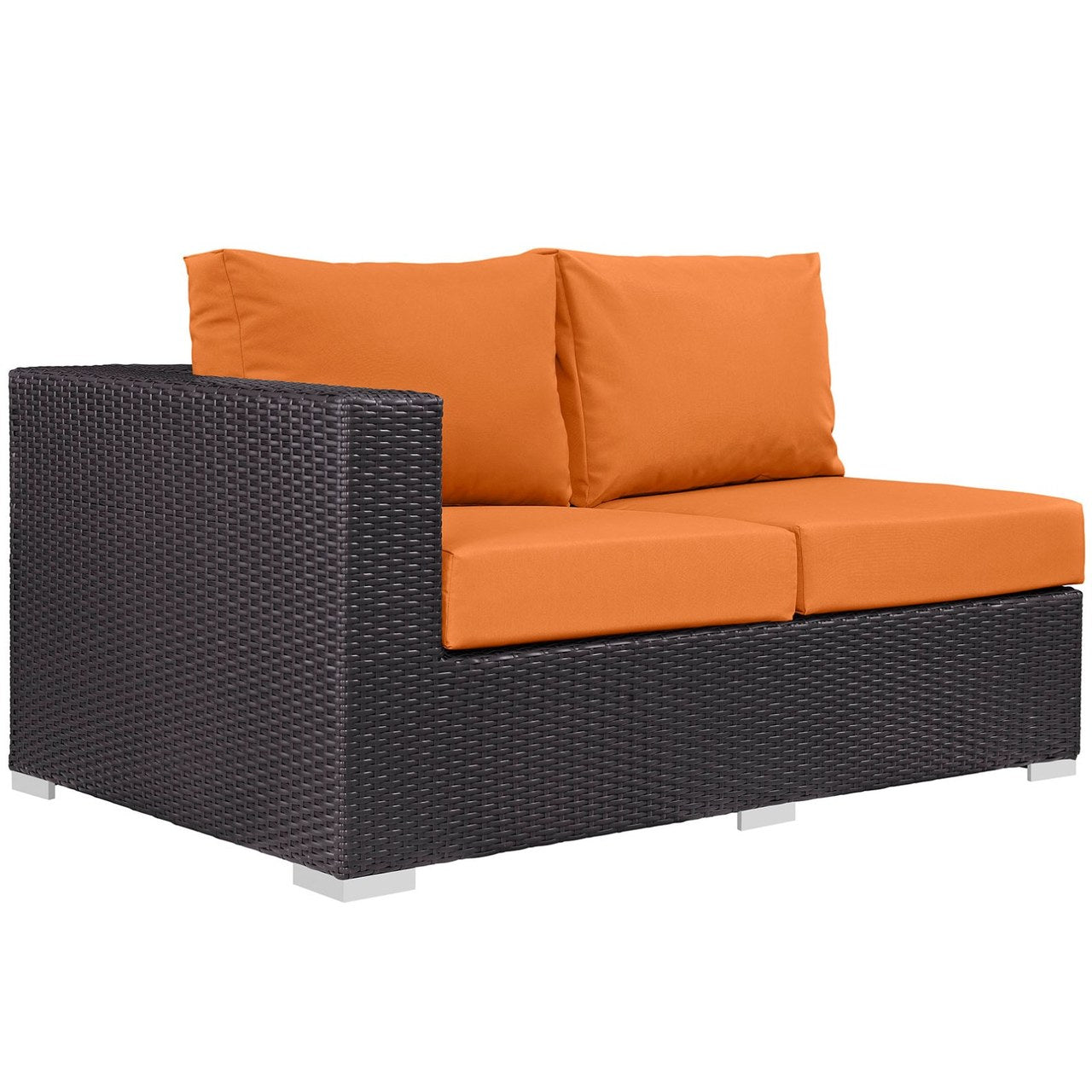 Convene Twelve PCS Outdoor Patio Sectional Set, Orange, Rattan 10423