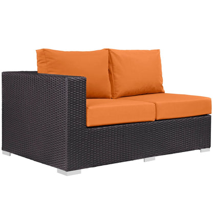 Convene Twelve PCS Outdoor Patio Sectional Set, Orange, Rattan 10423
