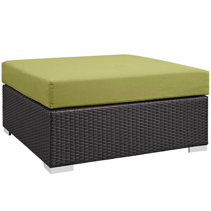 Convene Twelve PCS Outdoor Patio Sectional Set, Green, Rattan 10424