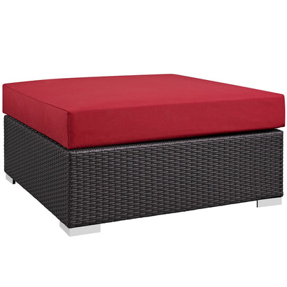 Convene Twelve PCS Outdoor Patio Sectional Set, Red, Rattan 10425
