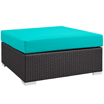Convene Twelve PCS Outdoor Patio Sectional Set, Blue, Rattan 10426