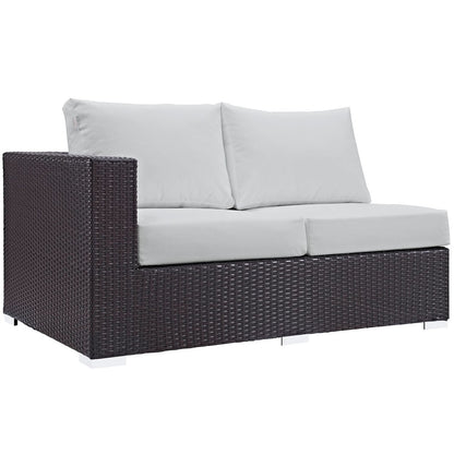 Convene Twelve PCS Outdoor Patio Sectional Set, White, Rattan 10427