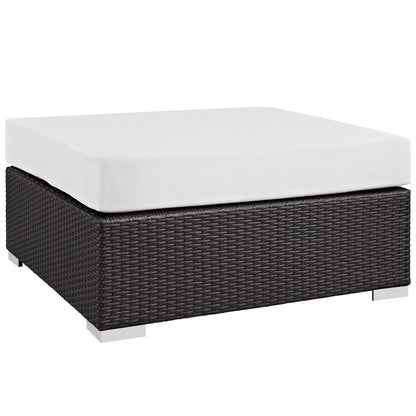 Convene Twelve PCS Outdoor Patio Sectional Set, White, Rattan 10427