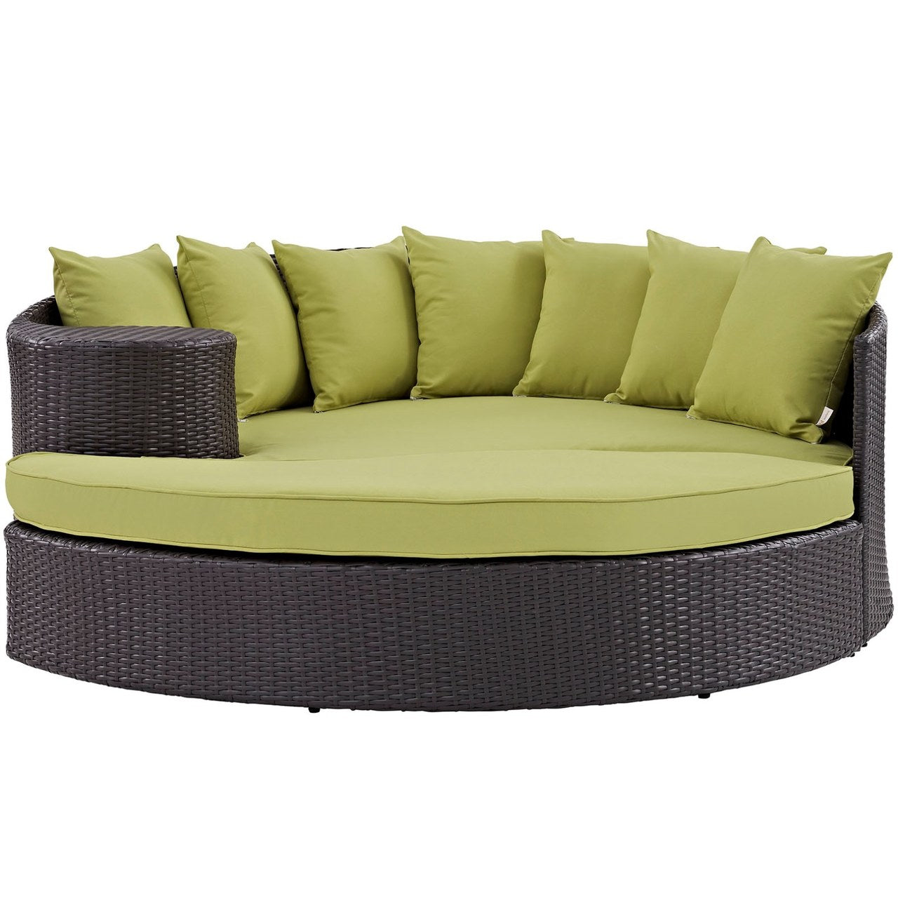 Convene Outdoor Patio Daybed, Green, Rattan 10490