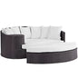 Convene Outdoor Patio Daybed, White, Rattan 10493