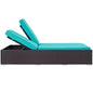 Convene Double Outdoor Patio Chaise, Blue, Rattan 10498