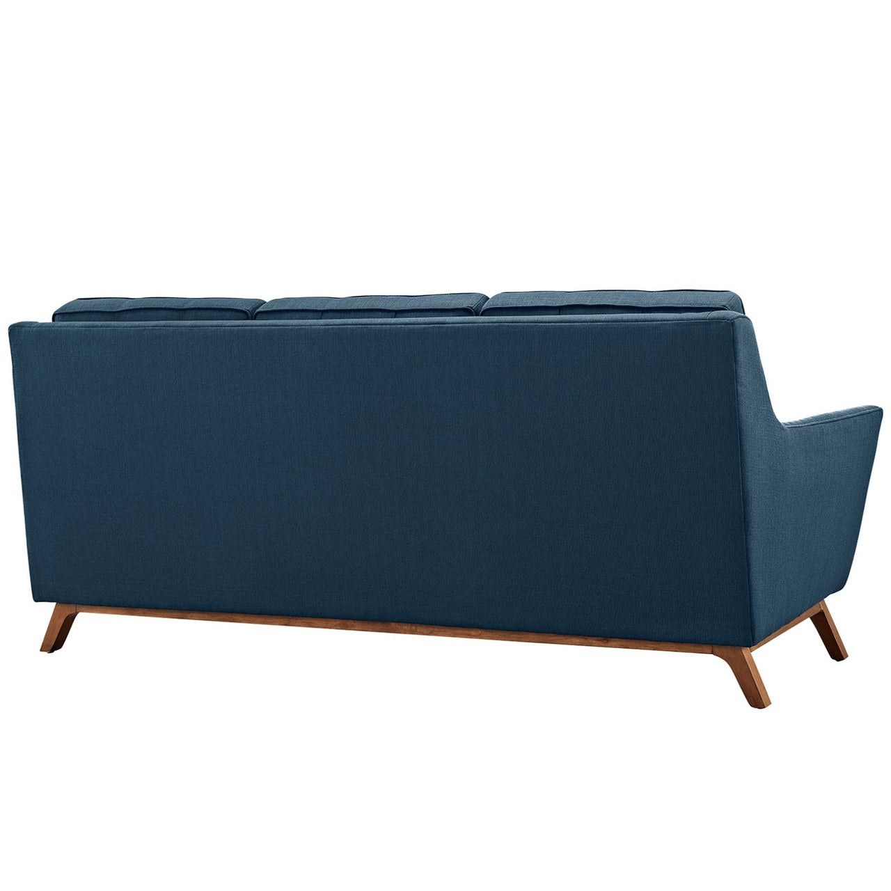 Beguile Three PCS Upholstered Fabric Living Room Set, Navy, Fabric 10521
