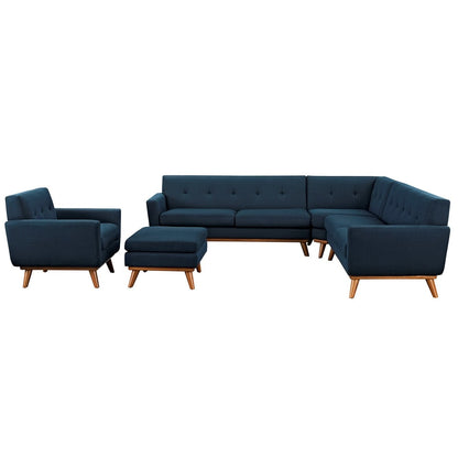 Engage Five PCS Sectional Sofa, Navy, Fabric 10534