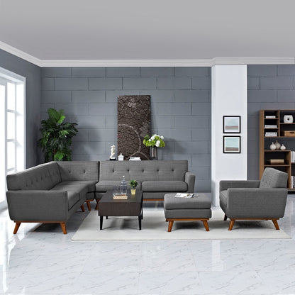 Engage Five PCS Sectional Sofa, Grey, Fabric 10535