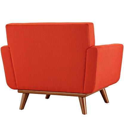 Engage Armchair and Ottoman, Red, Fabric 10539