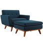 Engage Armchair and Ottoman, Navy, Fabric 10540