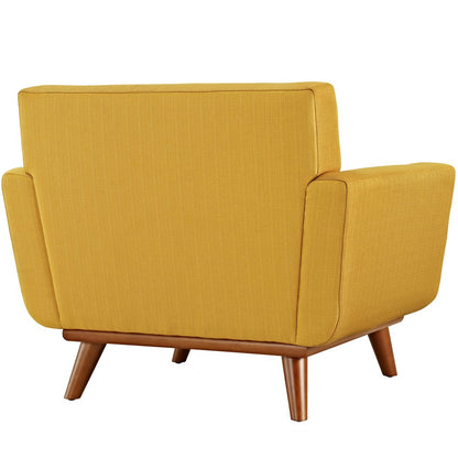 Engage Armchair and Ottoman, Orange, Fabric 10541