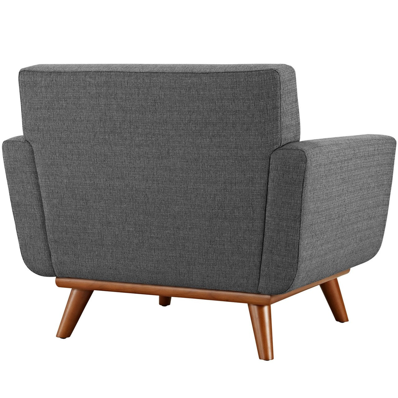 Engage Armchair and Ottoman, Grey, Fabric 10542