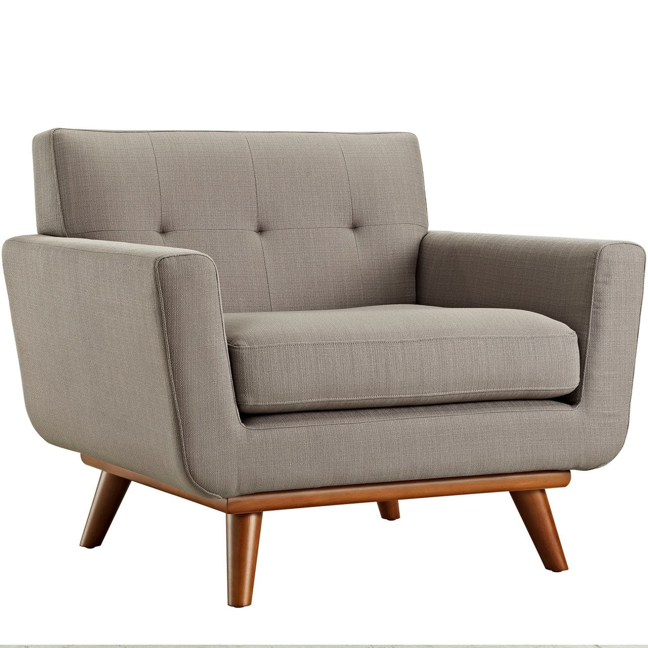 Engage Armchair and Ottoman, Grey, Fabric 10543