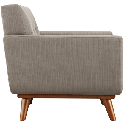 Engage Armchair and Ottoman, Grey, Fabric 10543