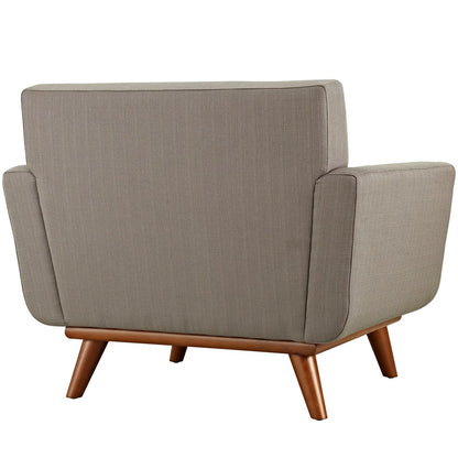 Engage Armchair and Ottoman, Grey, Fabric 10543