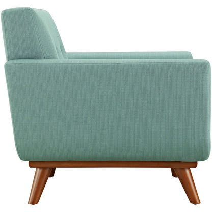 Engage Armchair and Ottoman, Blue, Fabric 10545