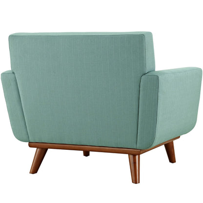 Engage Armchair and Ottoman, Blue, Fabric 10545