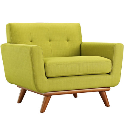 Engage Armchair and Ottoman, Green, Fabric 10548