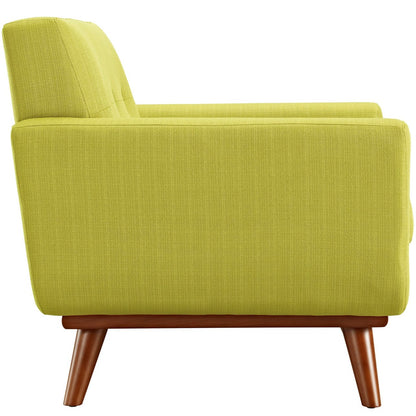 Engage Armchair and Ottoman, Green, Fabric 10548