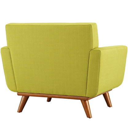 Engage Armchair and Ottoman, Green, Fabric 10548