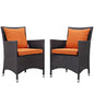Convene Dining Chair ( Set of Two), Orange, Rattan 10551