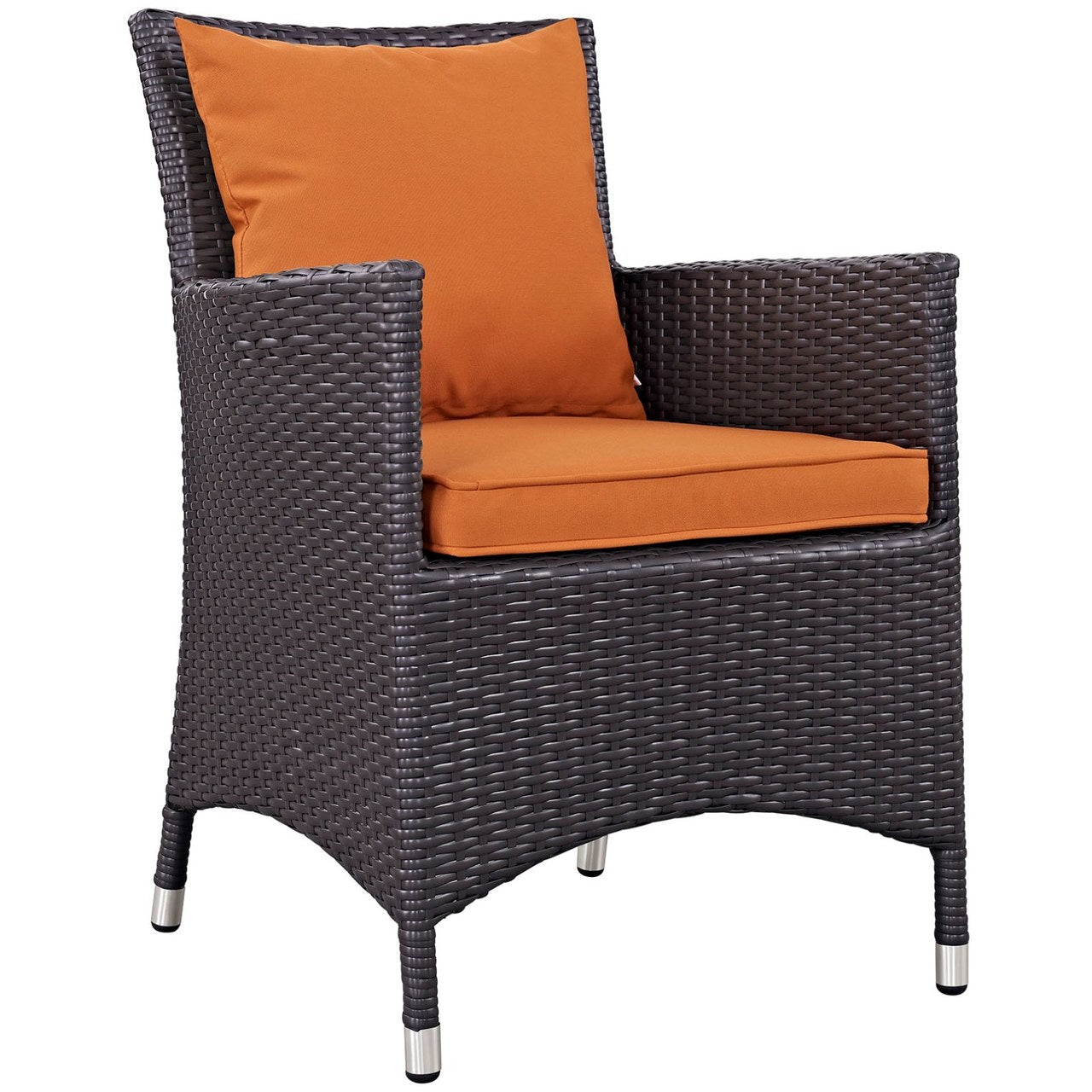 Convene Dining Chair ( Set of Two), Orange, Rattan 10551