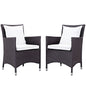 Convene Dining Chair ( Set of Two), White, Rattan 10555