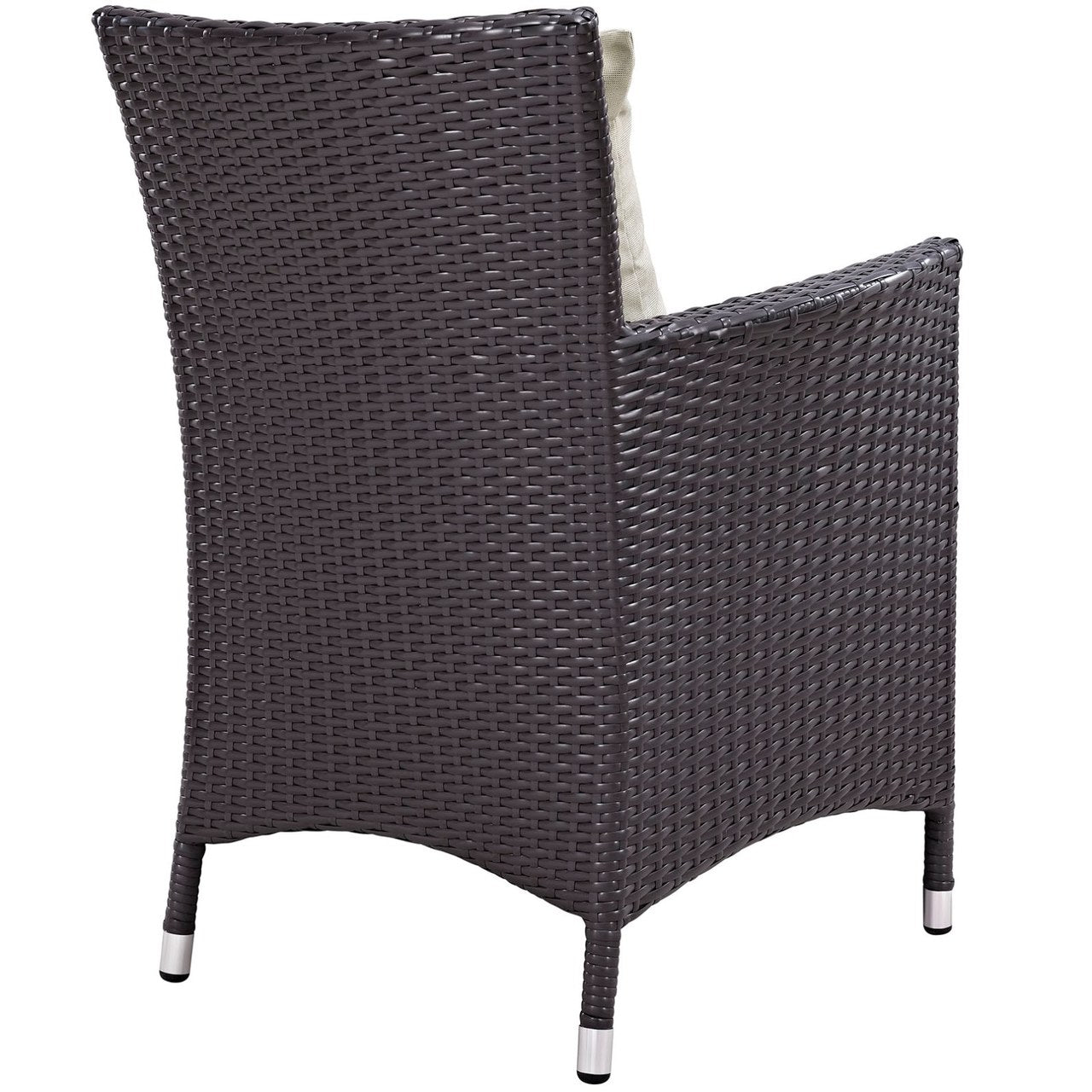 Convene Four PCS Outdoor Patio Dining Set, Beige, Rattan 10556