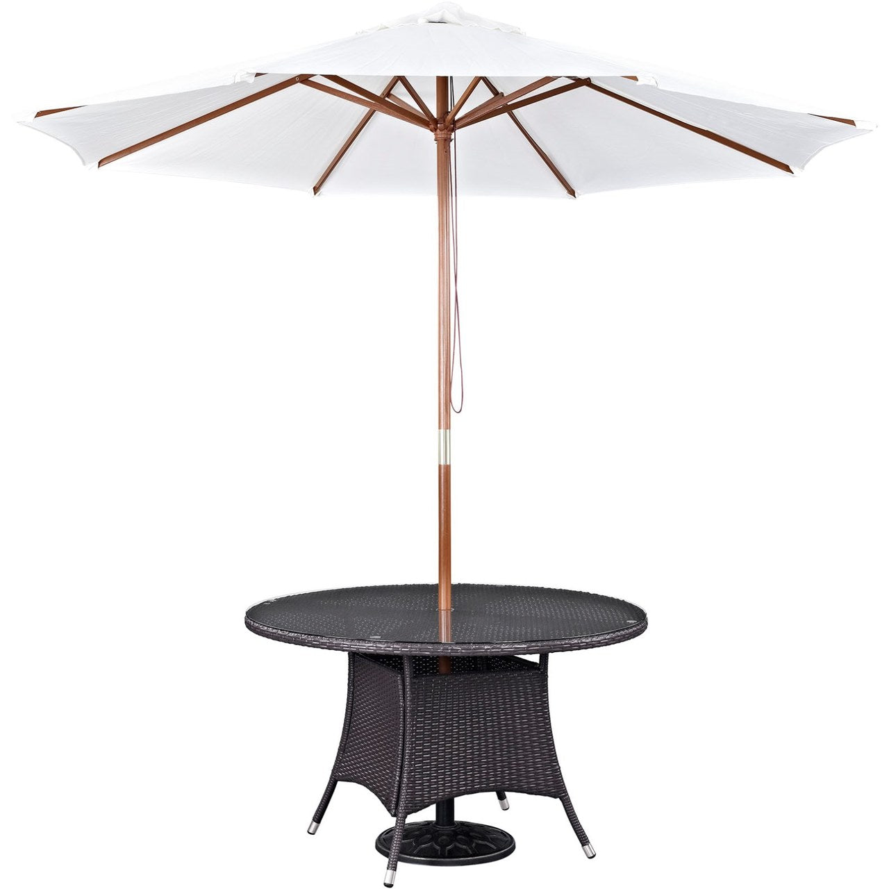 Convene Dining Chair ( Set of Two), White, Rattan 10570
