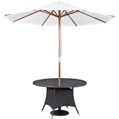 Convene Dining Chair ( Set of Two), White, Rattan 10570