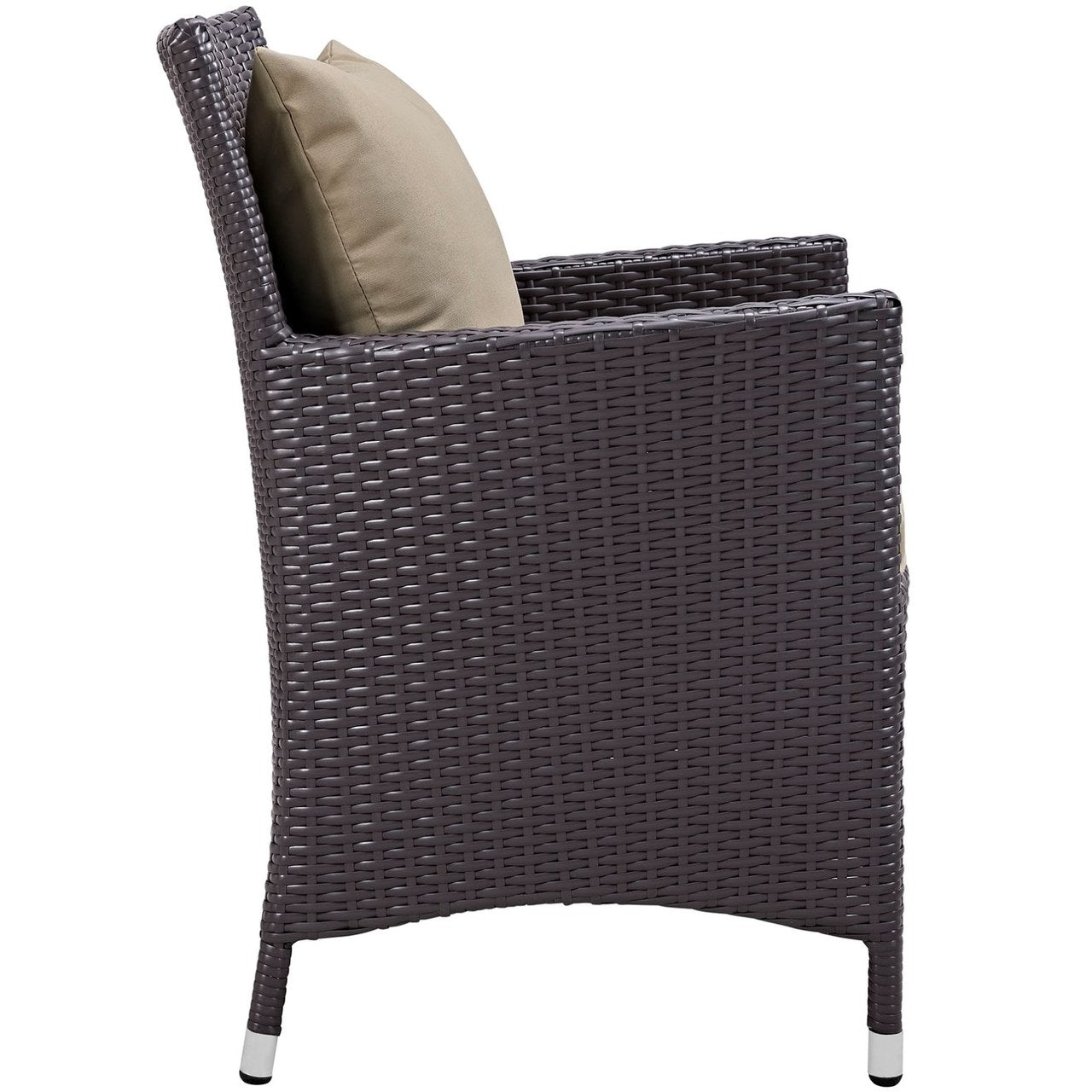 Convene Eight PCS Outdoor Patio Dining Set, Brown, Rattan 10579