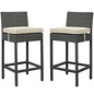 Sojourn Bar Stool Chair ( Set of Two), Beige, Rattan 10585