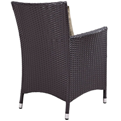 Convene Seven PCS Outdoor Patio Dining Set, Brown, Rattan 10598