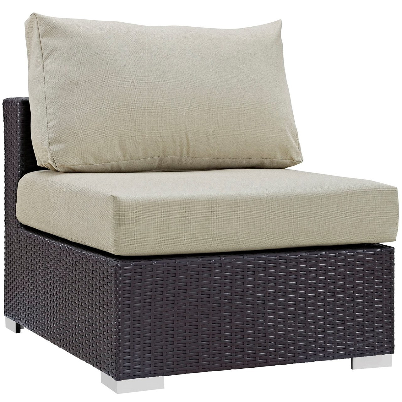 Convene Six PCS Outdoor Patio Sectional Set, Beige, Rattan 10653