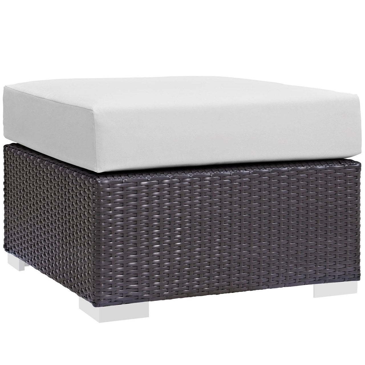 Convene Six PCS Outdoor Patio Sectional Set, White, Rattan 10659