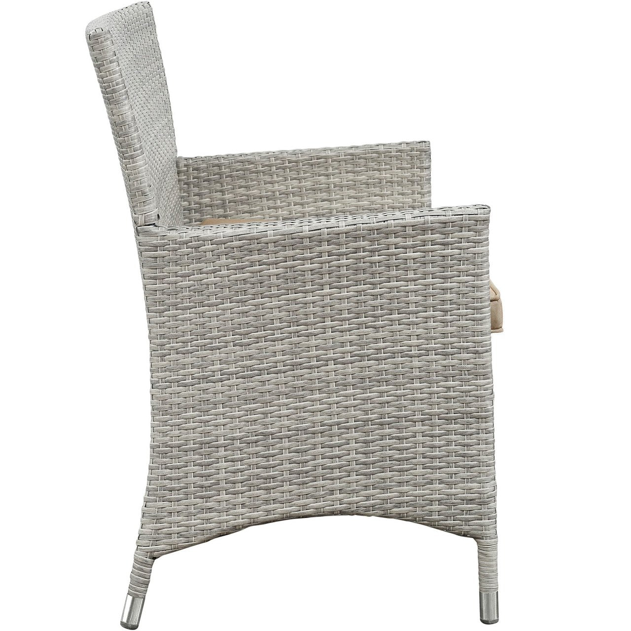 Bridge Four PCS Outdoor Patio Patio Conversation Set, Beige, Rattan 10669