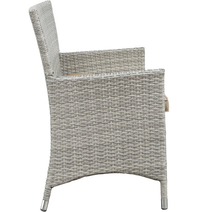 Bridge Four PCS Outdoor Patio Patio Conversation Set, Beige, Rattan 10669