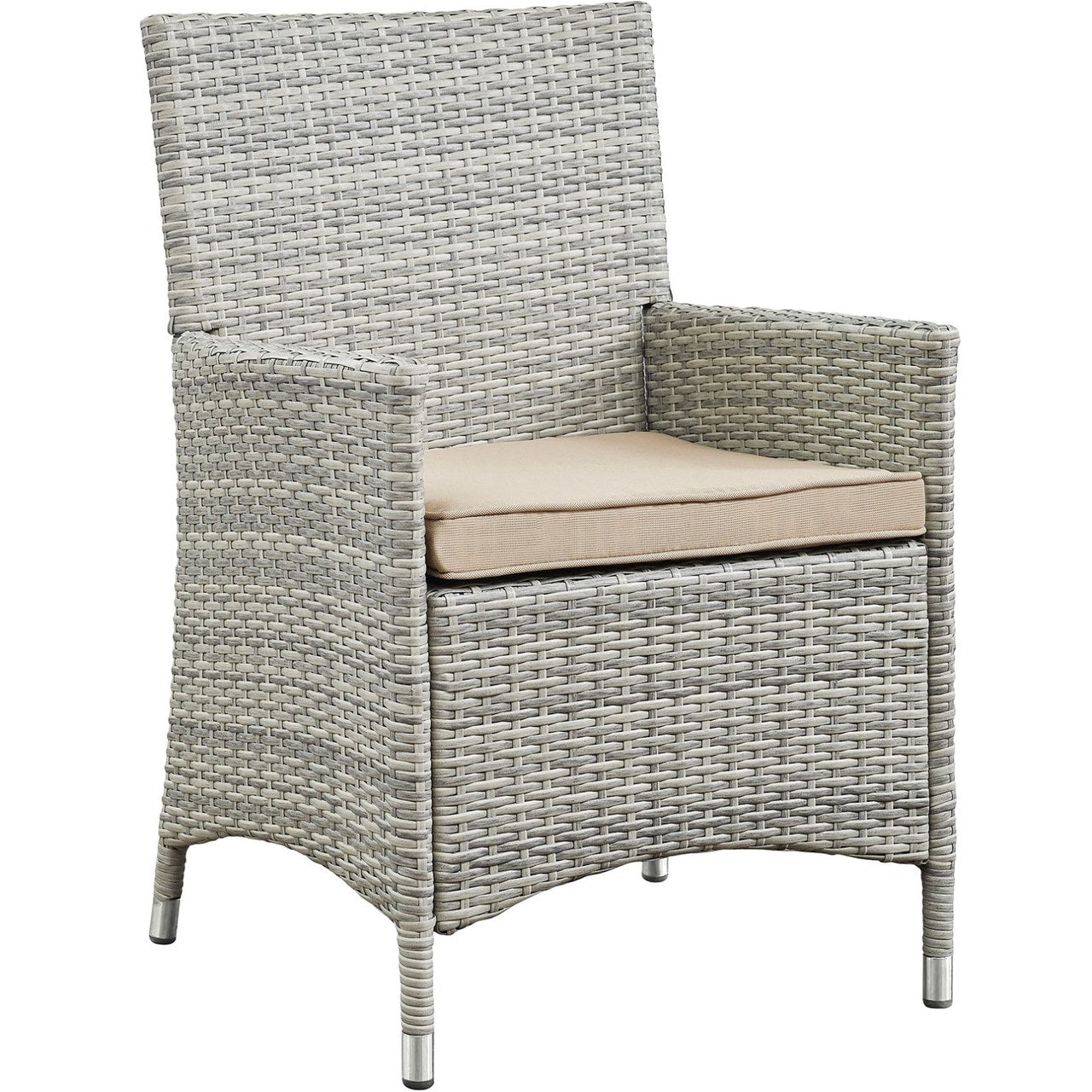 Bridge Four PCS Outdoor Patio Patio Conversation Set, Beige, Rattan 10669