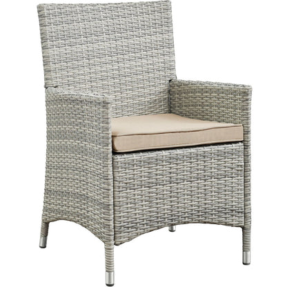 Bridge Four PCS Outdoor Patio Patio Conversation Set, Beige, Rattan 10669