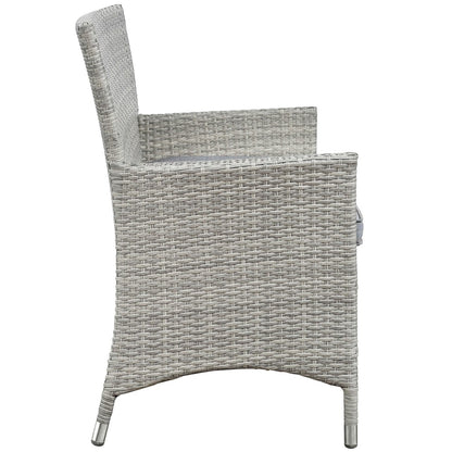 Bridge Four PCS Outdoor Patio Patio Conversation Set, Grey, Rattan 10670