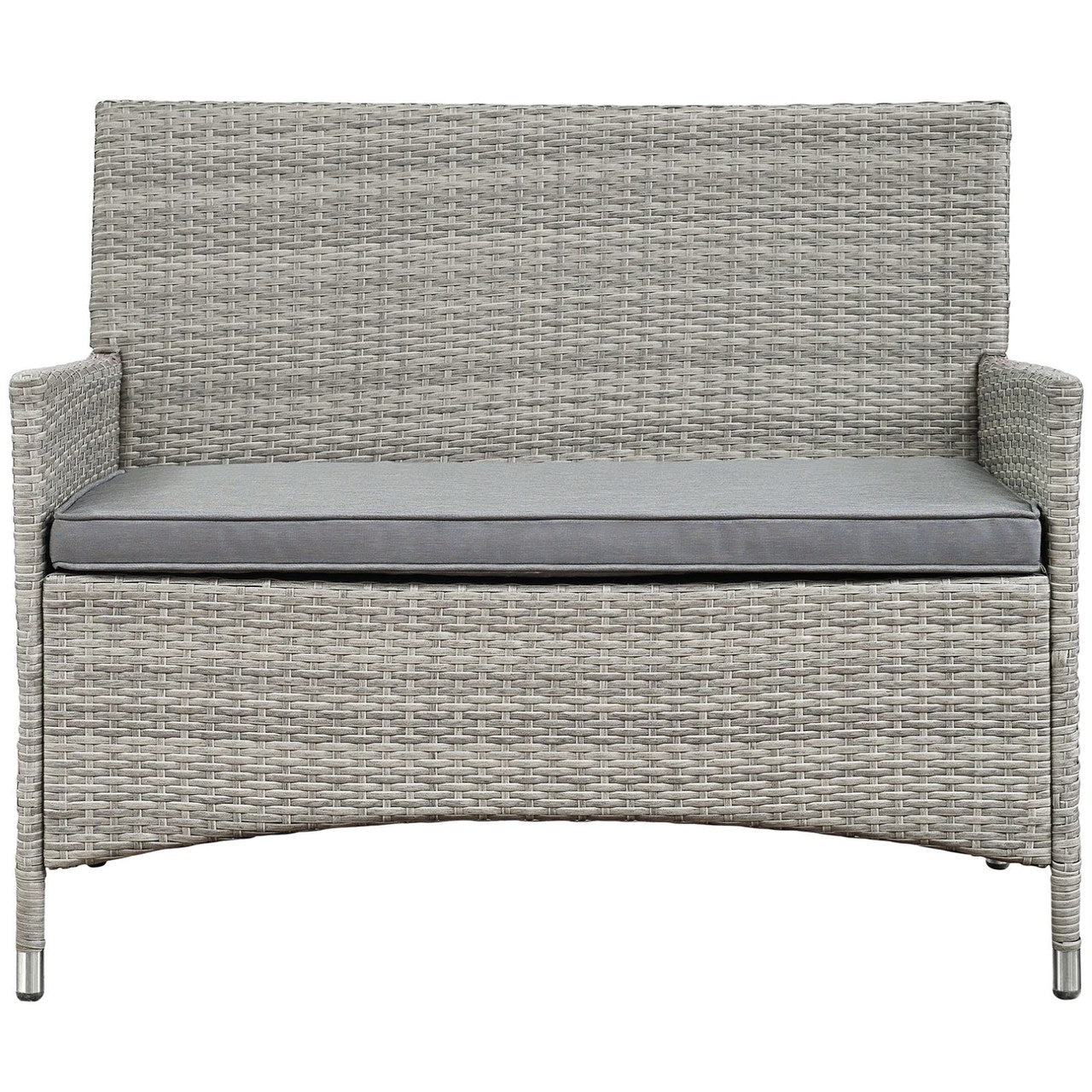 Bridge Four PCS Outdoor Patio Patio Conversation Set, Grey, Rattan 10670