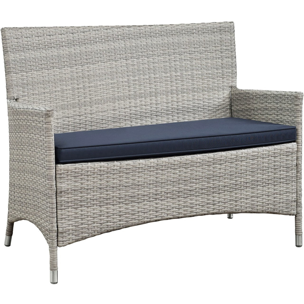 Bridge Four PCS Outdoor Patio Patio Conversation Set, Navy, Rattan 10671