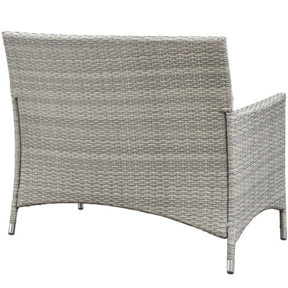Bridge Four PCS Outdoor Patio Patio Conversation Set, Navy, Rattan 10671