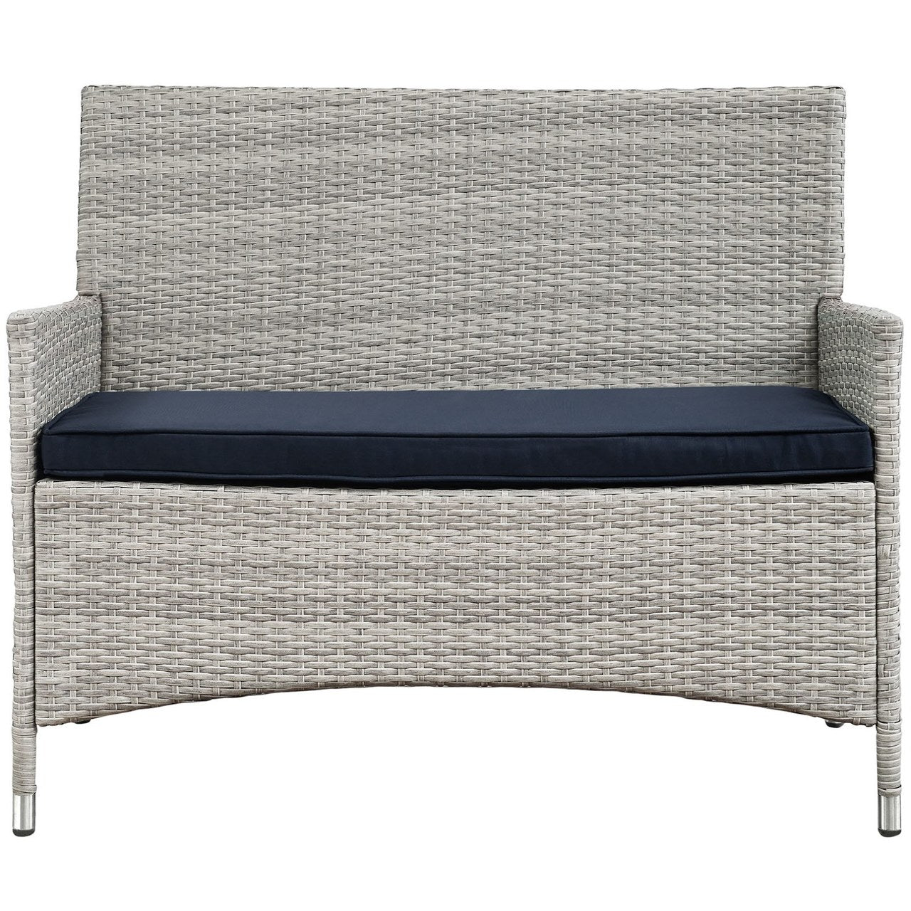 Bridge Four PCS Outdoor Patio Patio Conversation Set, Navy, Rattan 10671