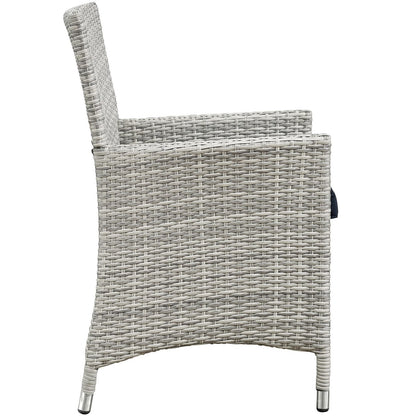Bridge Four PCS Outdoor Patio Patio Conversation Set, Navy, Rattan 10671