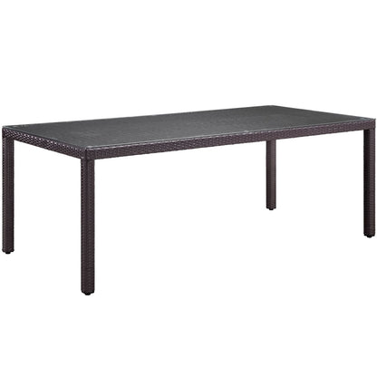 Convene Nine PCS Outdoor Patio Dining Set, Orange, Rattan 10686